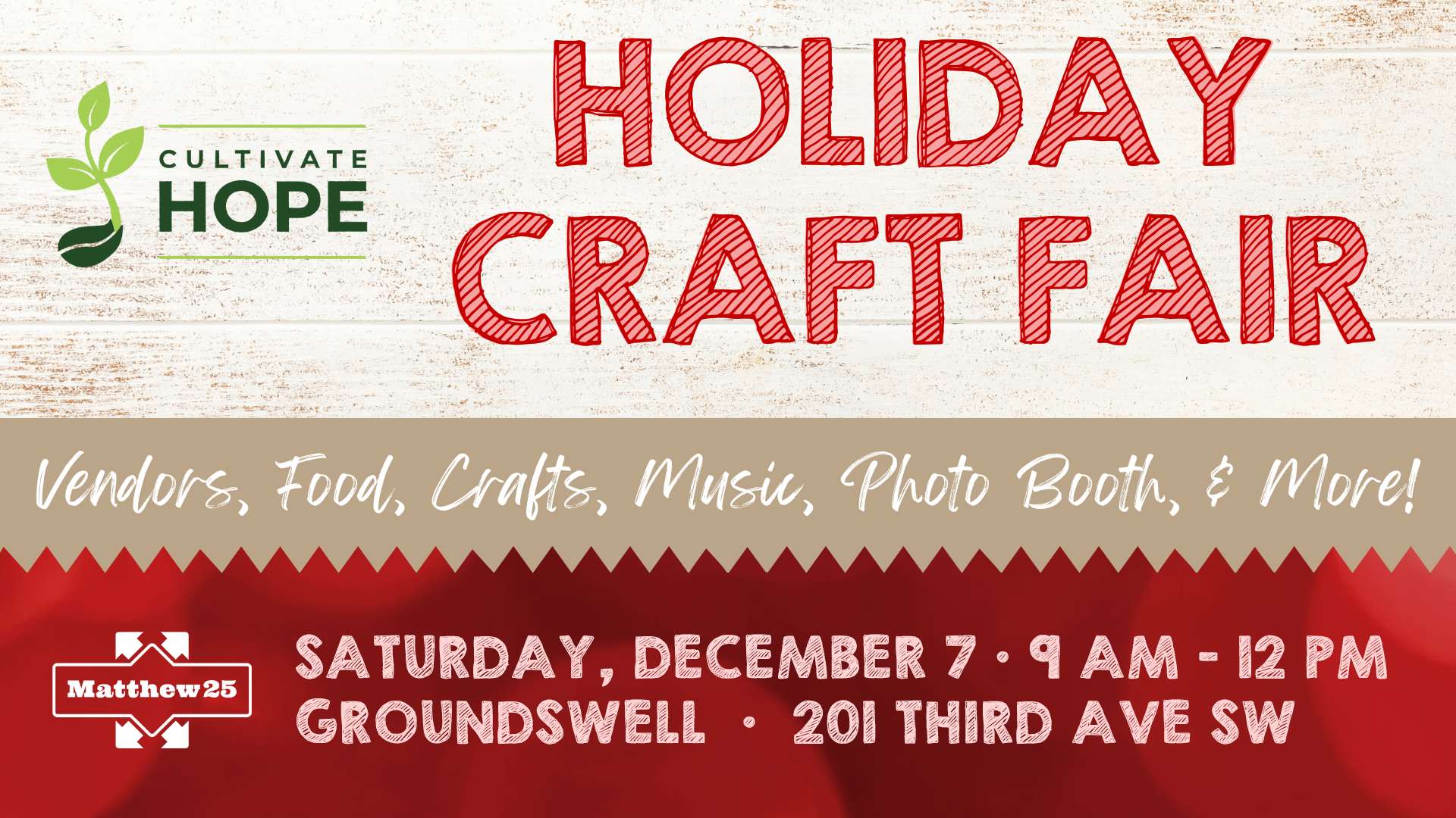 Cultivate Hope Holiday Craft Fair