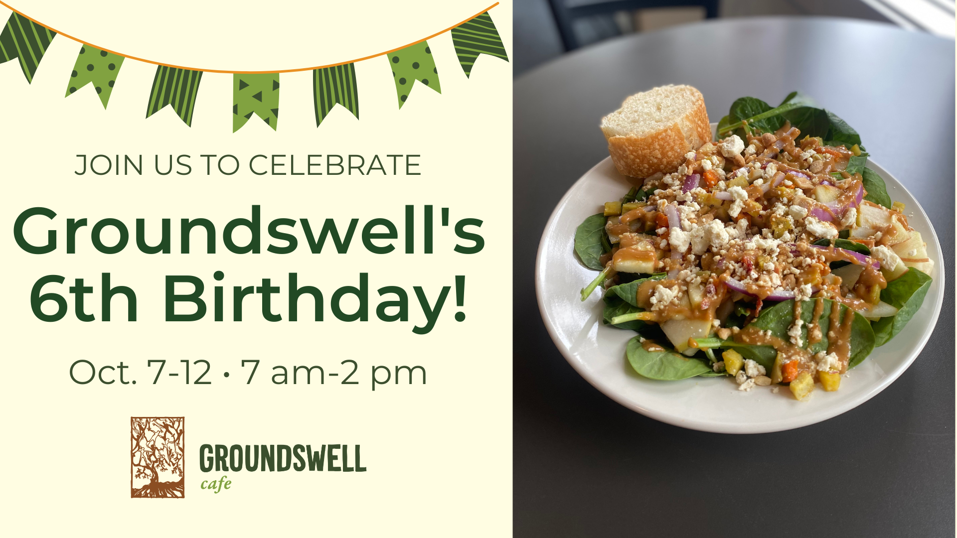 Groundswell celebrating their 6th birthday Oct 7-12